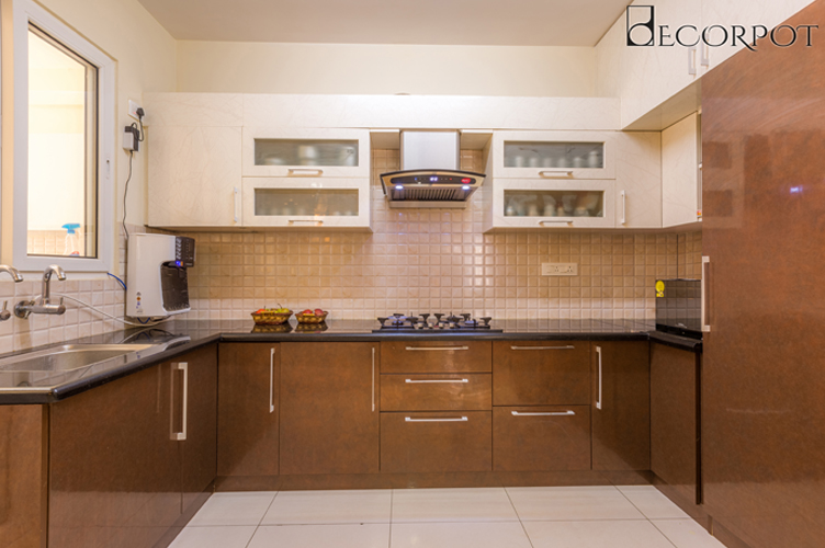 U Shaped Kitchen Interior Design-Kitchen-3BHK, Whitefield, Bangalore